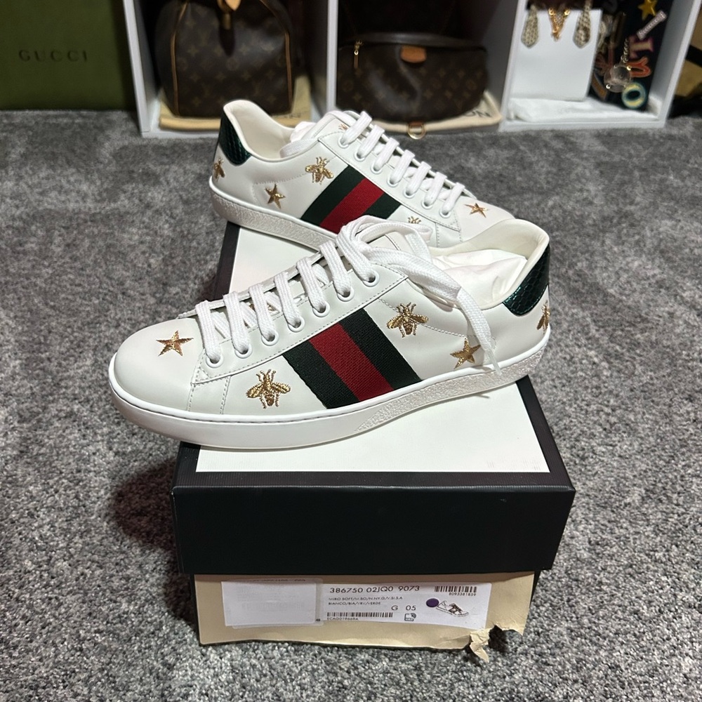Gucci Bianco Ace Bee Sneakers